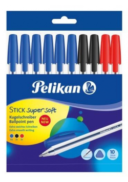 Długopis Stick Super Soft K86 10szt mix kolorów