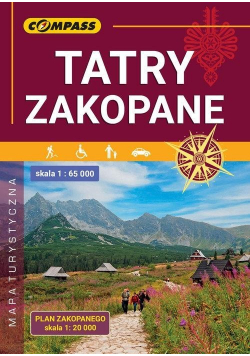 Tatry Zakopane mapa turystyczna 1:65 000