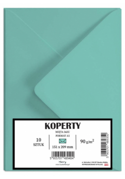 Koperty A5 miętowe 10szt