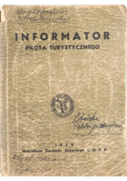 Informator pilota turystycznego, Część I, 1939 r.