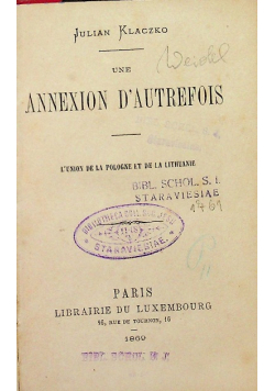 Une Annexion Dautrefois 1869 r.