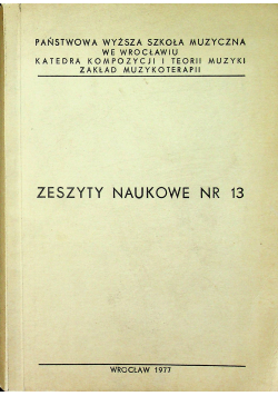 Zeszyty naukowe nr 13