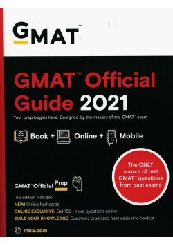 GMAT Official Guide 2021, Book + Online Question Bank