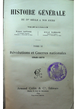 Histoire generale tome XI 1899 r.