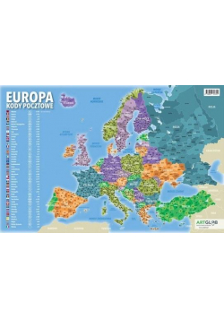 Podkładka na biurko - kody pocztowe Europa