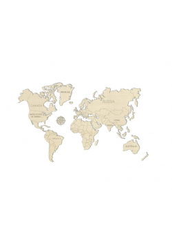 Drewniane puzzle 3D Mapa Świata XL
