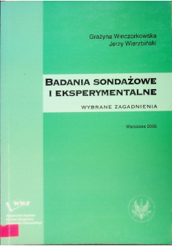 Badania sondażowe i eksperymentalne