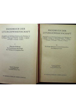 Handbuch der Liturgiewissenschaft I i II