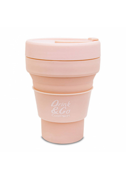 Kubek silikonowy 355 ml pastelowy powder peach