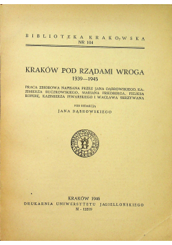 Kraków pod rządami wroga 1946r
