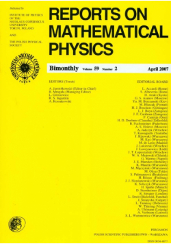 Reports on Mathematical Physics 59/2