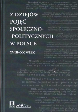 Z dziejów pojęć społeczno-politycznych w Polsce