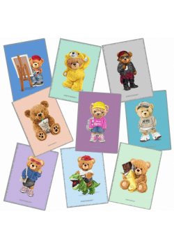 Zeszyt A5 60k.kratka PP Teddies 1szt.mix