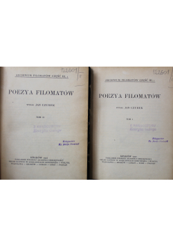 Poezya filomatów 2 tomy 1922r.
