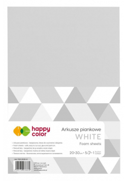Arkusze piankowe A4 5szt białe HAPPY COLOR