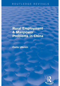 Rural Employment & manpower problems in China