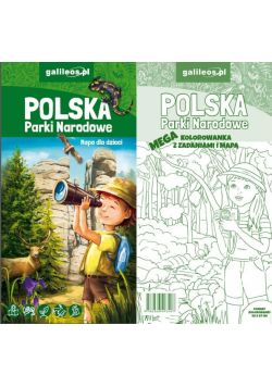Polska Parki Narodowe - mapa + mega kolorowanka