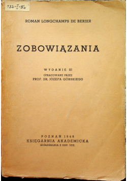 Zobowiązania Wydanie III 1948 r