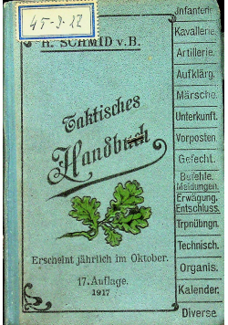 Taktisches Handbuch 1917 r.