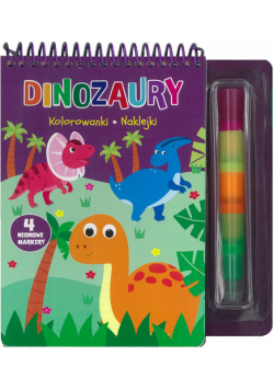 Dinozaury Kolorowanki naklejki