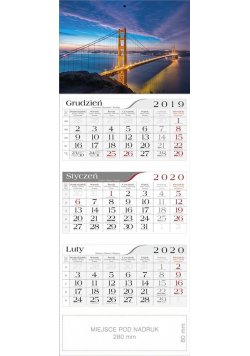 Kalendarz 2020 Trójdzielny Most CRUX
