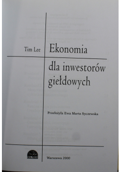 Ekonomia dla inwestorów giełdowych