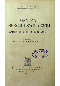 Geneza energji psychicznej 1923 r