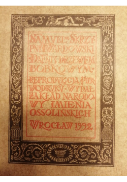 Drzewem Bobkowym reprint 1638 r.
