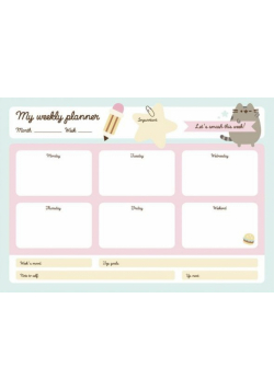 Planner A4 tygodniowy Pusheen BPSA40023