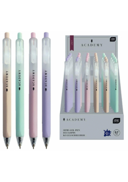 Długopis automat Light Academy pastel nieb (24szt)