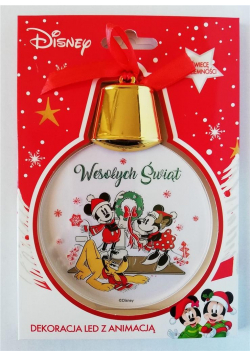 Zawieszka LED Mickey - Wesołych Świąt