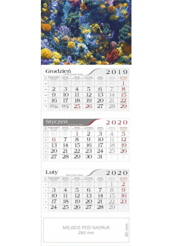 Kalendarz 2020 Trójdzielny Akwarium CRUX