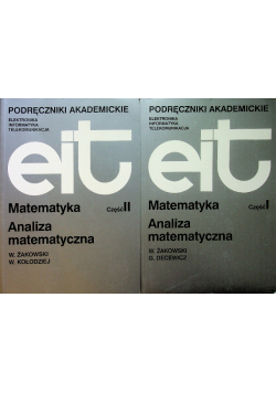Matematyka  Analiza matematyczna Część I i II