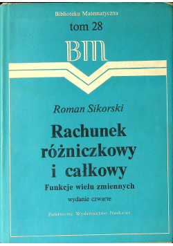 Rachunek różniczkowy i całkowy Funkcje wielu zmiennych