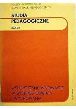 Studia pedagogiczne XXXVII