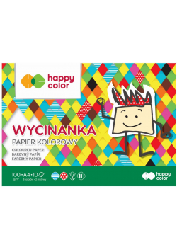 Blok Wycinanka A4/10K 100g HAPPY COLOR