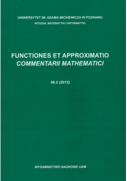 Functiones et approximatio Commentarii mathematici 46.2 (2012)