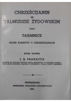 Chrześcijanin w Talmudzie Żydowskim czyli tajemnice