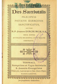 Dies Sacerdotalis 1888 r.