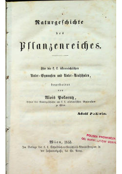 Raturgefchichte des pflanzenreiches 1853 r.