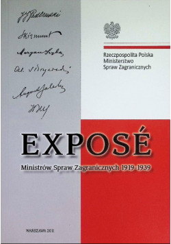 Expose ministrów spraw zagranicznych 1919 - 1939