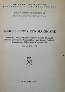 Szkice próby etnologiczne