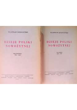 Dzieje Polski Nowożytnej Tom 1 i 2 1936 r.
