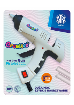 Pistolet do kleju na gorąco Astra Creativo 40W podstawka + 2 kleje