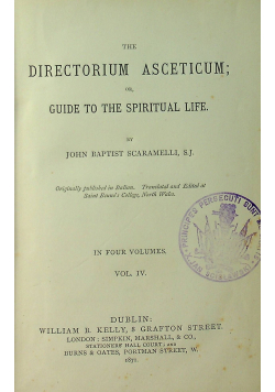 The Directorium Asceticum 1871 r