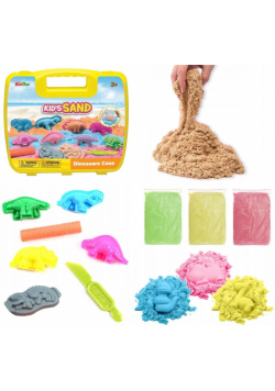 Piasek kinetyczny 300g z foremkami dino