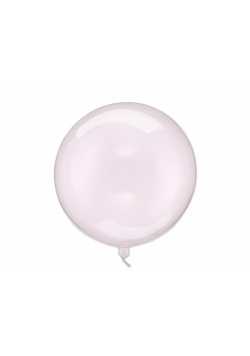 Balon Kula transparentny róż 40cm