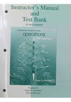 Instructors Manual and test bank to accompany