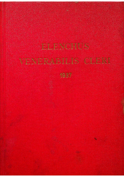 Elenchus venerabilis cleri 1937 r