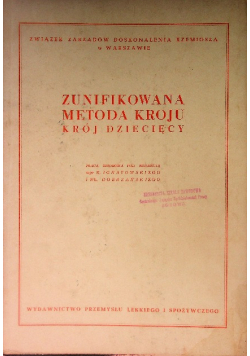 Zunifikowana metoda kroju Krój dziecięcy